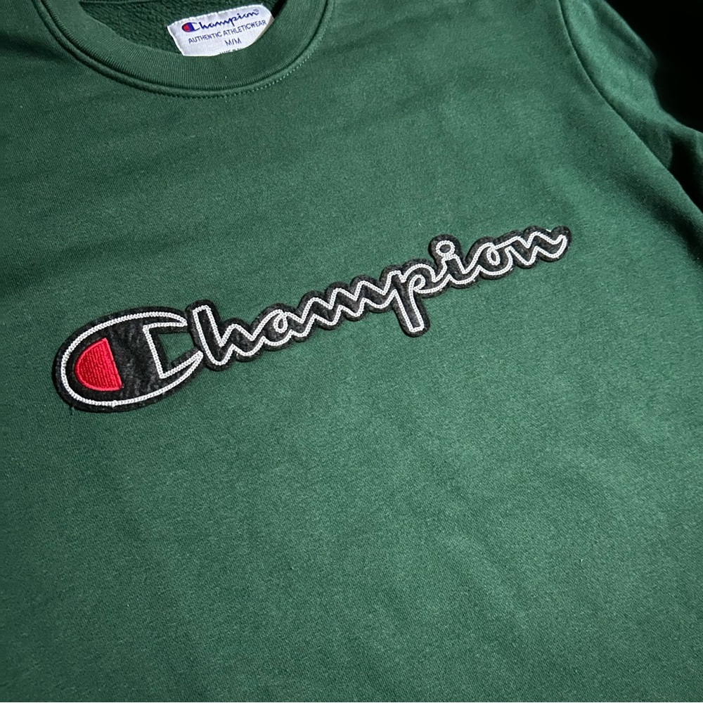 MEDIUM Green Champion crewneck sweatshirt - Picture 2 of 5